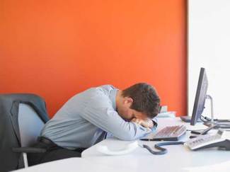 Man exhausted after trying to write the perfect dating profle